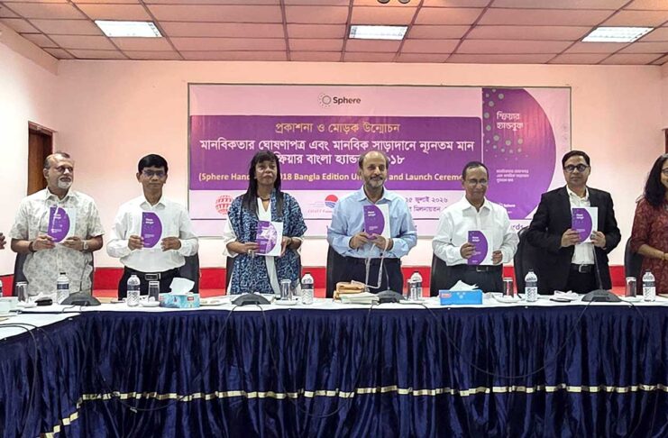 Bangla edition of the Sphere Handbook launching : Speakers urge coordinated and standardized humanitarian response